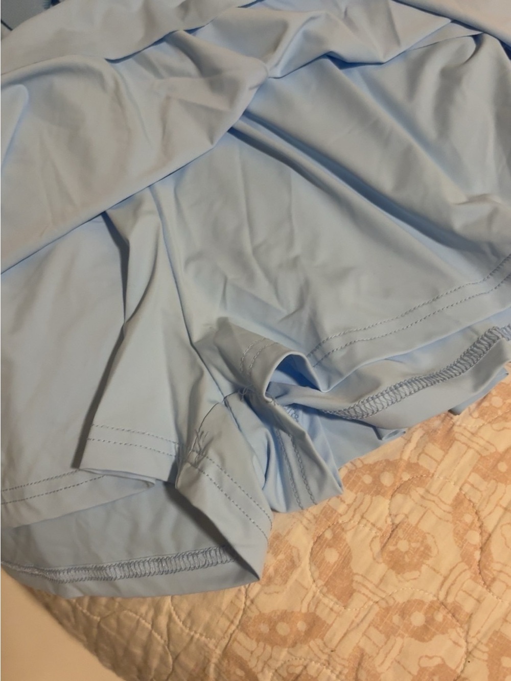 Light Blue Women's Drawstring Skort - Picture 3 of 4